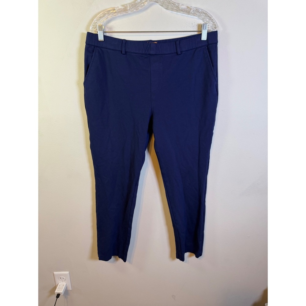 Mary Crafts Womens Dress Pants Stretch Ponte Navy Blue Size 20